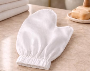 Exfoliating Glove: 60% Cotton Blend Body Scrub Mitt for Smoother Skin
