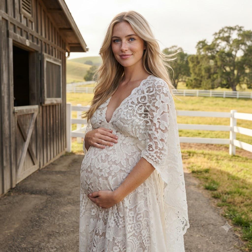 Flowy White Maternity Dress