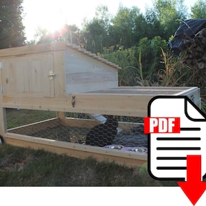 A complete plan of an outdoor rabbit or turkey pig enclosure.