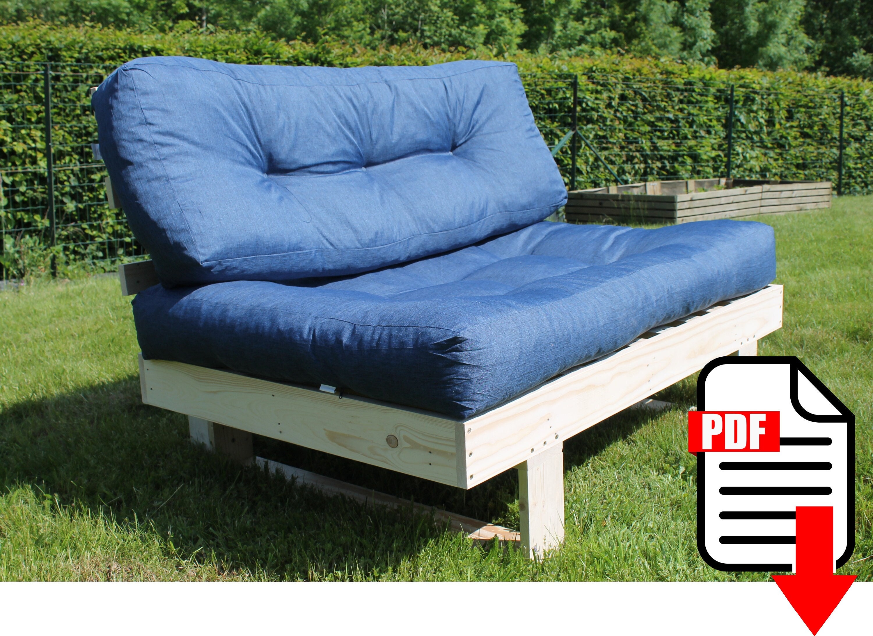 Bank im Palettenstil