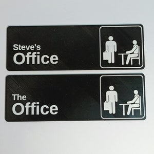 Personalised Office Door Sign 3D Printed Sign Inspired by The Office TV Show Customise with Your Name image 1