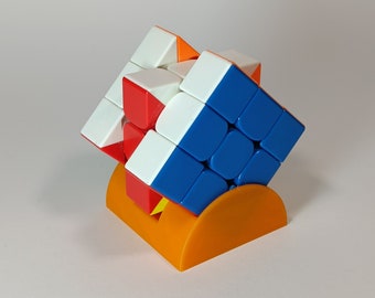 3x3 Speed Cube Stand - Allows Middle to Spin - Multiple Colours - Rubix Cube Holder