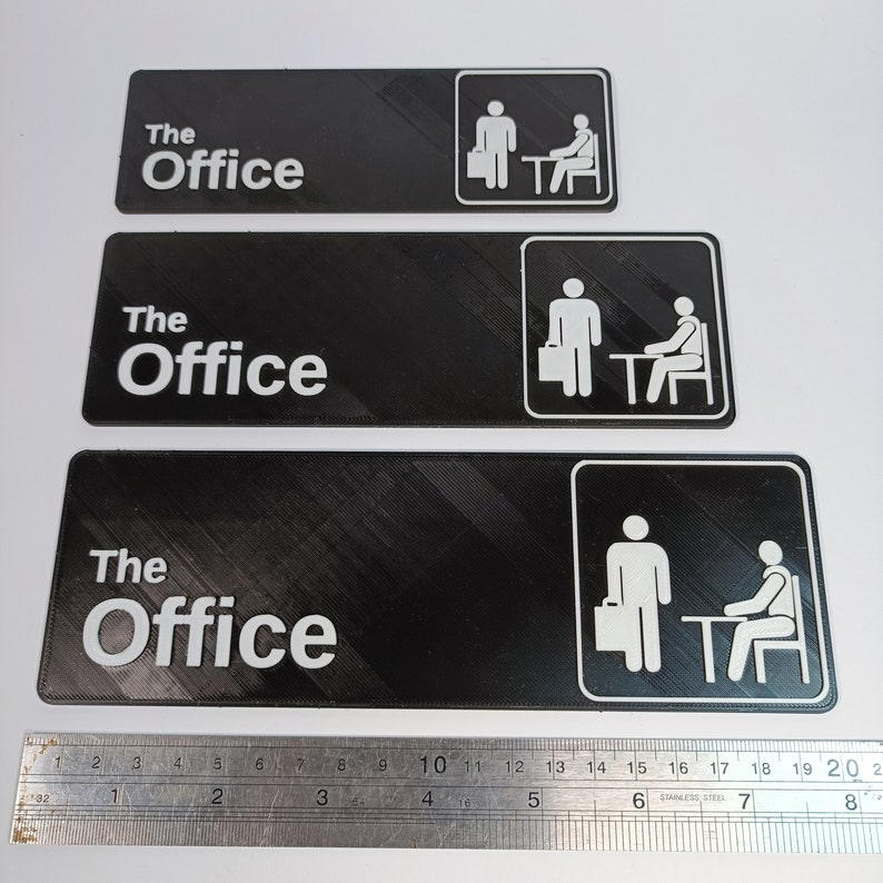 Personalised Office Door Sign 3D Printed Sign Inspired by The Office TV Show Customise with Your Name image 3