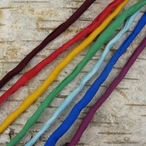 silk ribbon in various colors