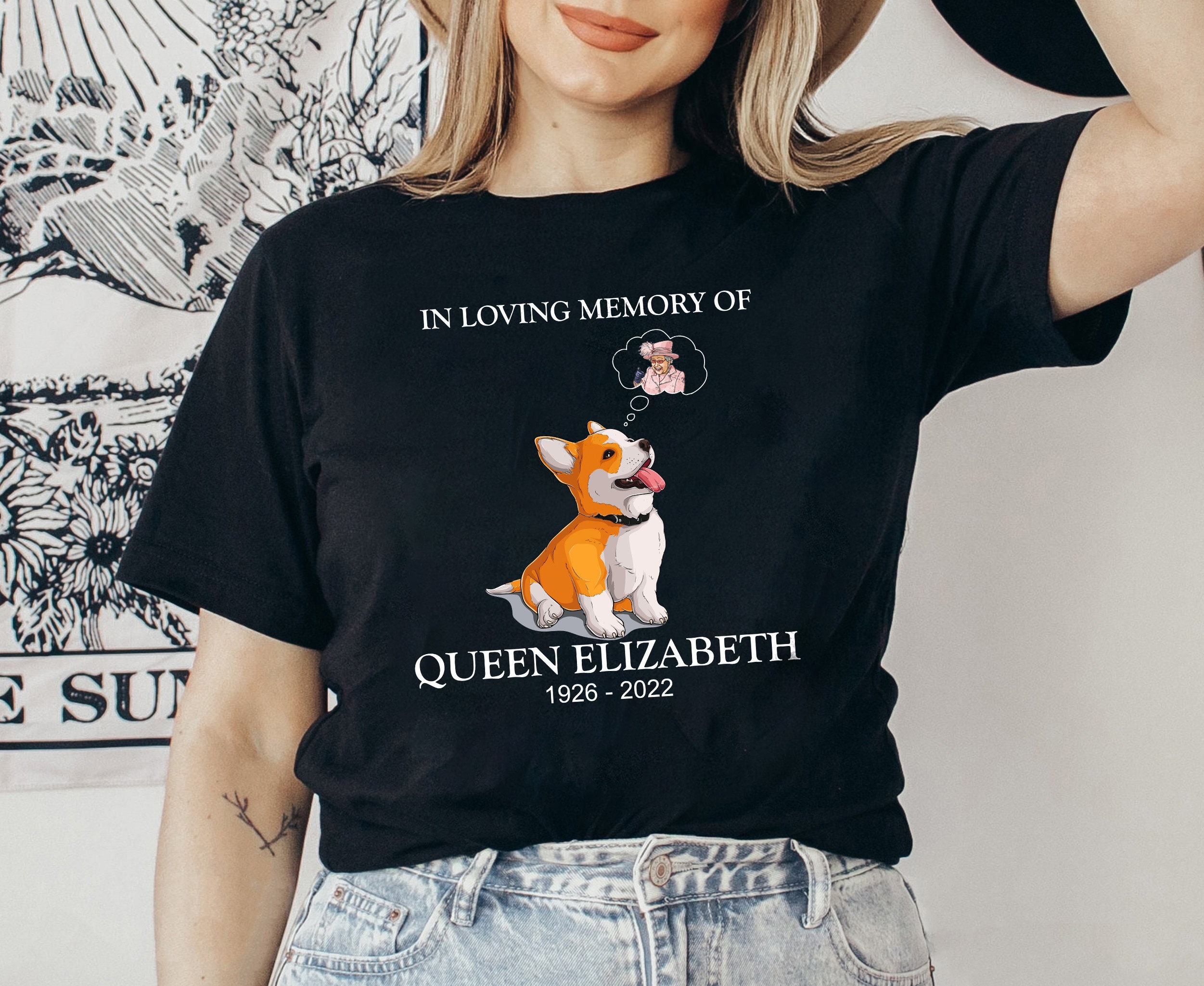 Discover Dog Miss The Queen Shirt, RIP Queen Elizabeth Shirt, Queen Elizabeth Memorial Shirt, Commemorative, RIP The Queen Elizabeth II 1926-2022