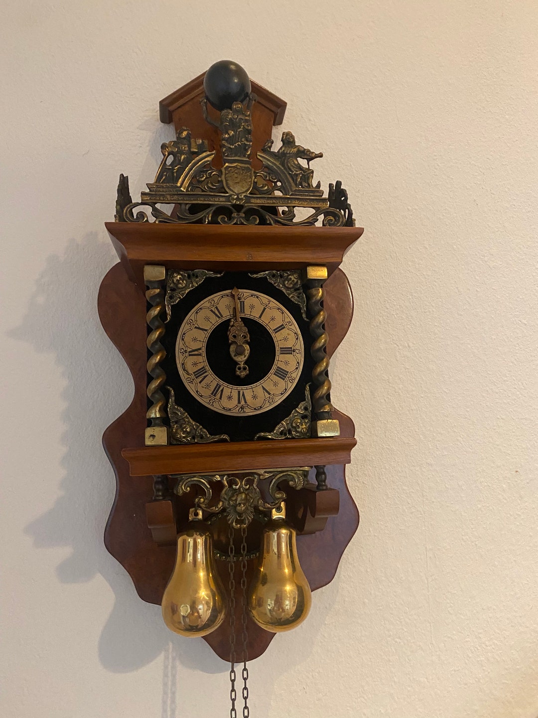 Zaanse Klok Klok Nederlandse Vintage Klok Etsy