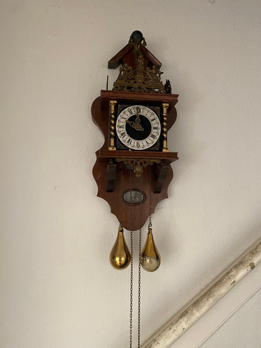 Zaanse Klok Klok Nederlandse Vintage Klok Etsy