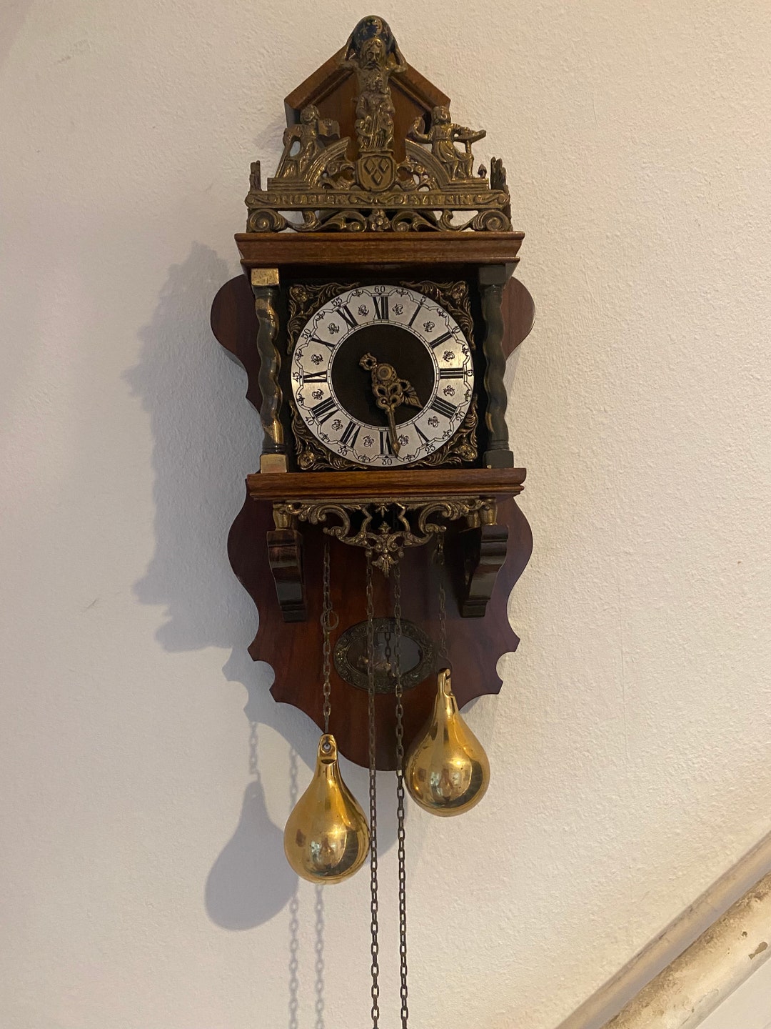 Zaanse Klok Klok Nederlandse Vintage Klok Etsy