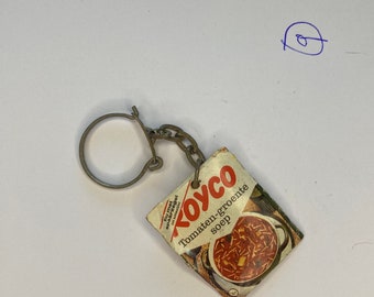 Vintage Buitenlandse sleutelhanger: royco tomaten groentensoep Nederlands Nederland Zeer zeldzaam