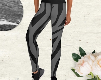 Tiger Print Yoga Legging Women's Athletic Animal Print Pants