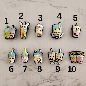 Boba Tea Shoe Charms Funny Clog Accessories