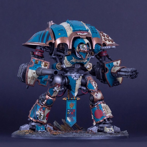 ウォーハンマー インペリアルナイト ナイトクルセイダー 全塗装 完成品 ウォーハンマー インペリアルナイト ナイトクルセイダー 全塗装