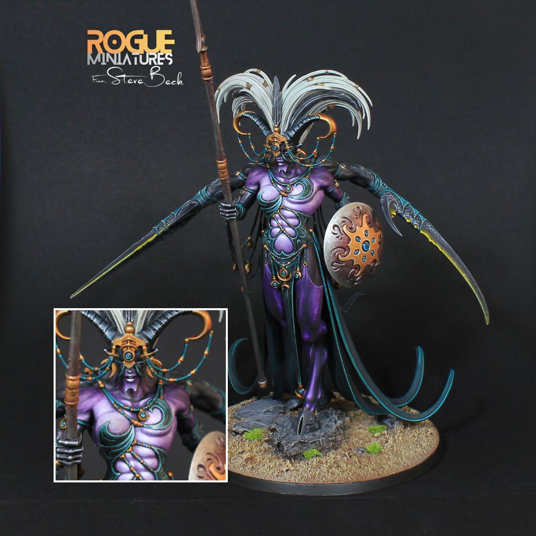 シャラクシ・ヘルベインまたは秘密の守護者を描いたウォーハンマー