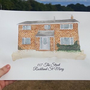Aquarelle Personnalisée Maison Portrait