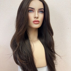 100% Virgin Human Hair  Wigs 10”-26&quot; Inches  Wig  Ginger Brown Balayage 13x5 Hantied Lace, 13x4 Mono Cap, 13x4 PU Silk Base