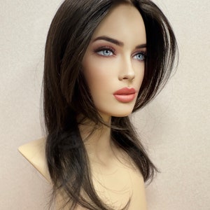 Human Hair Women’s Topper Toupee Extensions Enhancer Premium Quality 8”-22” Inches Length Colour Cappuccino Brown Custom Made