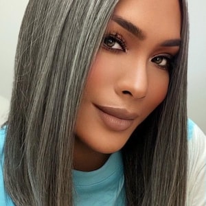 Human Hair Women’s Topper Toupee Extensions Enhancer Premium Quality 8”-22” Inches Length Colour Salt Pepper Gray Silver Custom Made