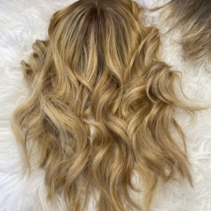 Human Hair Women’s Topper Toupee Extensions Enhancer Premium Quality 8”-22” Inches Length Colour Vanilla Blonde R Custom Made