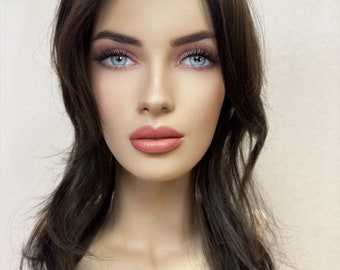 Human Hair Women’s Topper Toupee Extensions Enhancer Premium Quality 8”-22” Inches Length Colour Dark Chocolate Brown Custom Made