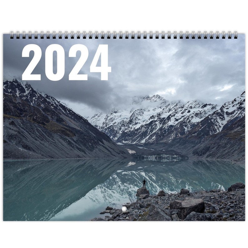 New Zealand Scenery 2024 Calendar Beautiful Mountains Etsy