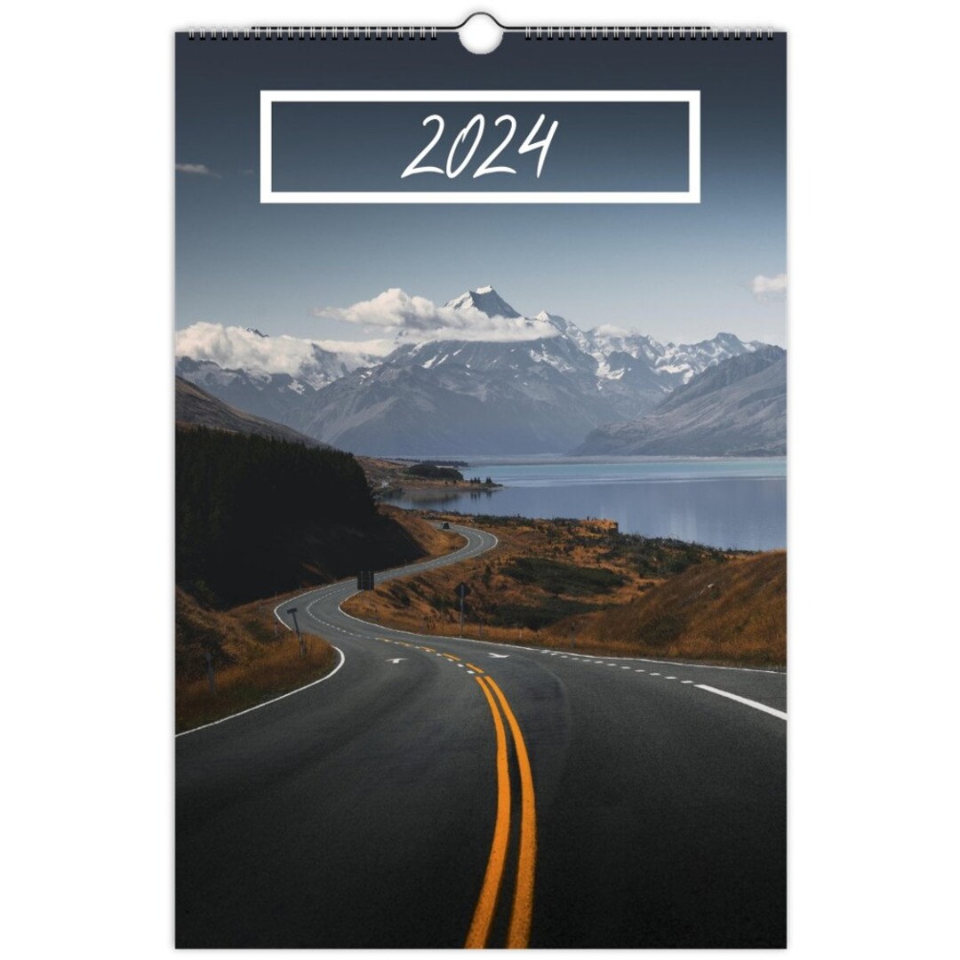 to New Zealand Wall Calendar Mount Cook Blue Lakes Etsy