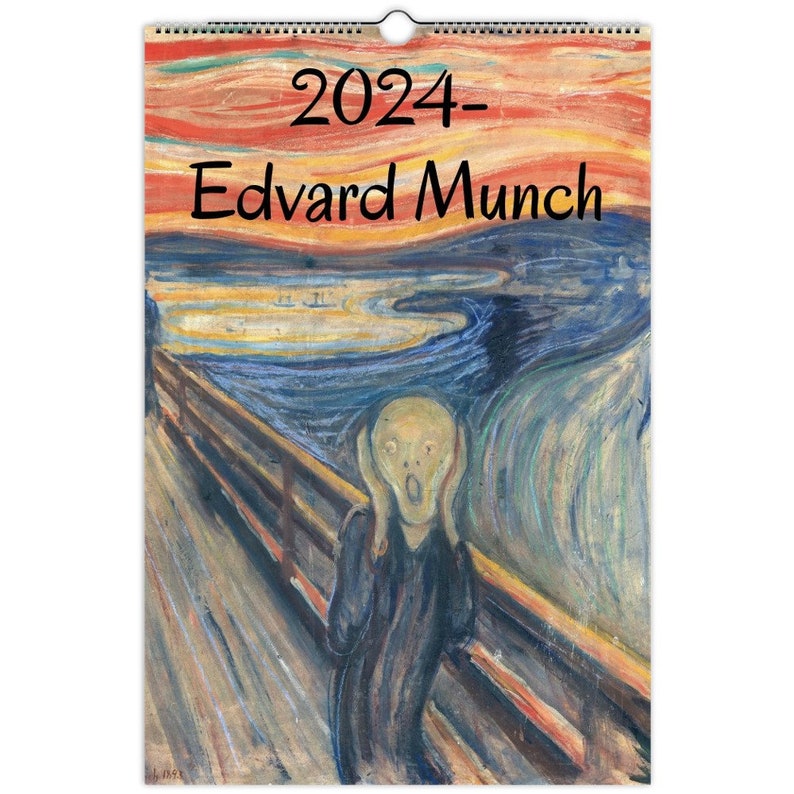 Edvard Munch Wall Calendar 2024 the Scream Famous Artist Etsy
