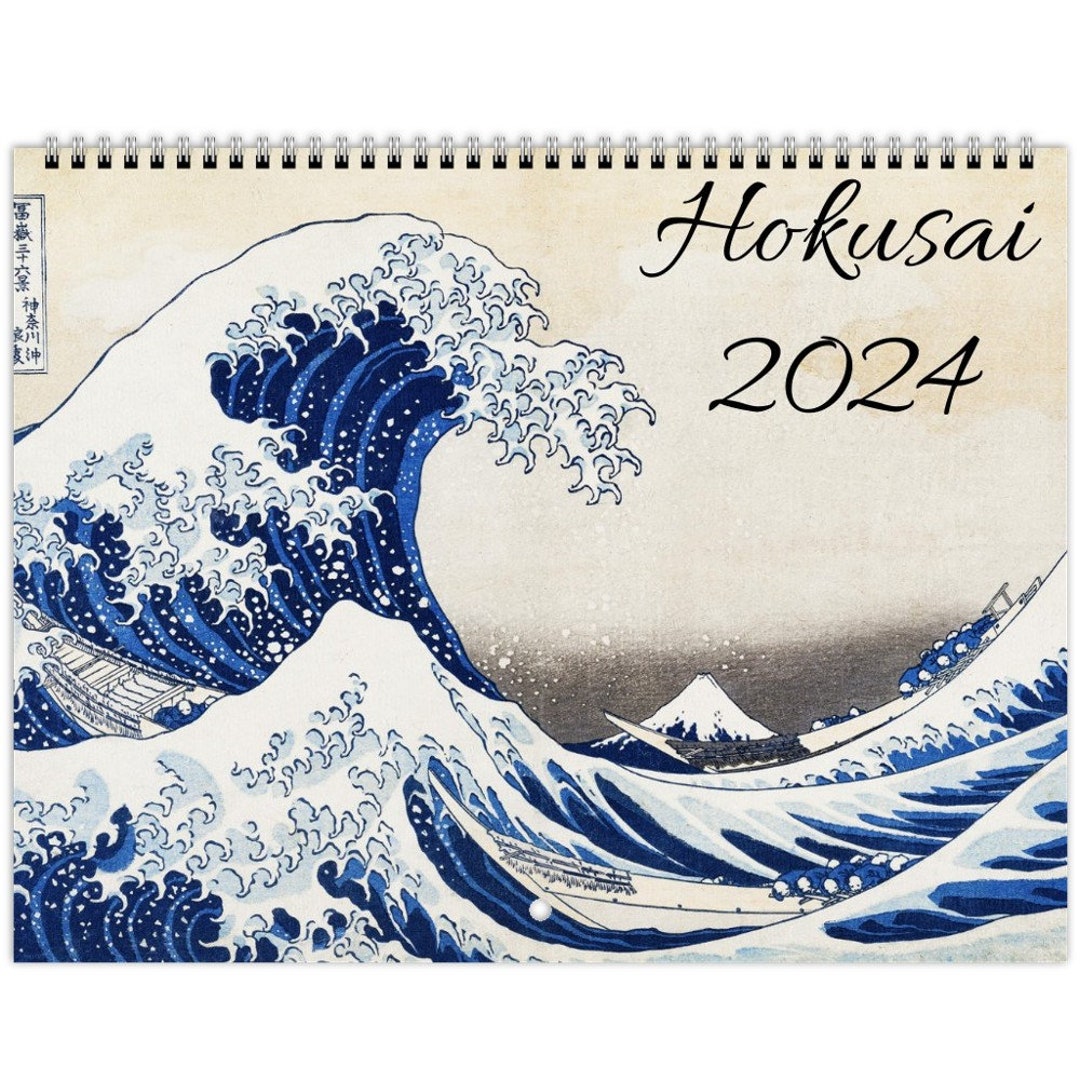 Hokusai Wall Calendar 2024 the Great Wave Japanese Art Etsy Australia