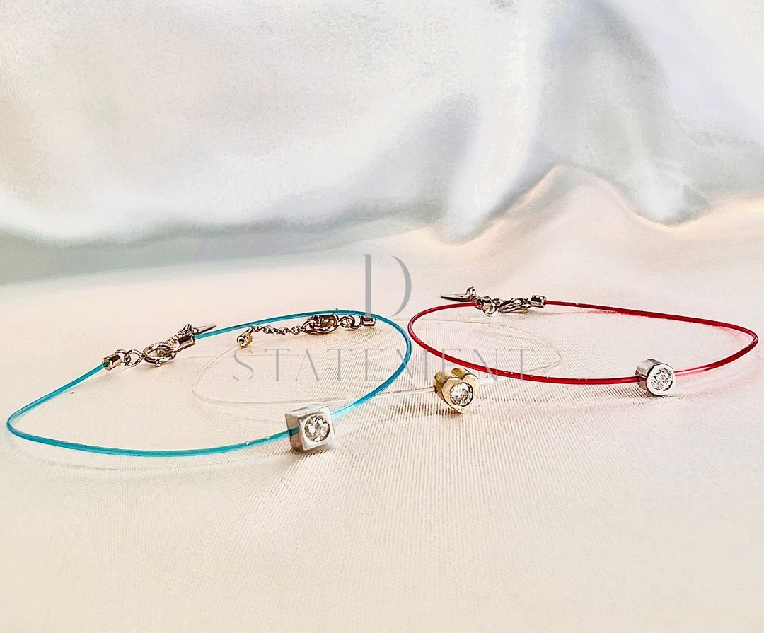 Diamond String Bracelet Custom String Friendship Bracelet Etsy