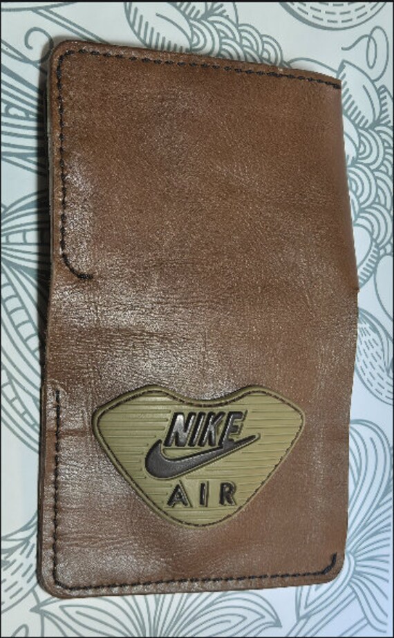 nike brown leather wallet