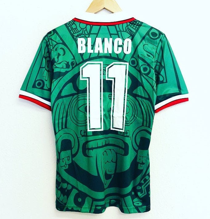 MadStrange Mexico Retro 1998 Soccer Jersey, Green, 5X-Large