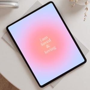 Aura Gradient Affirmations Downloadable iPad, iPhone, Mac wallpaper pack