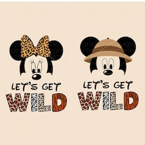 Lets get Wild Animal Safari Bear ears with Safari hat SVG, Mickeyy svg, Minniee Svg, Safari Mickeyy SVG, Magic World svg, Digital Download