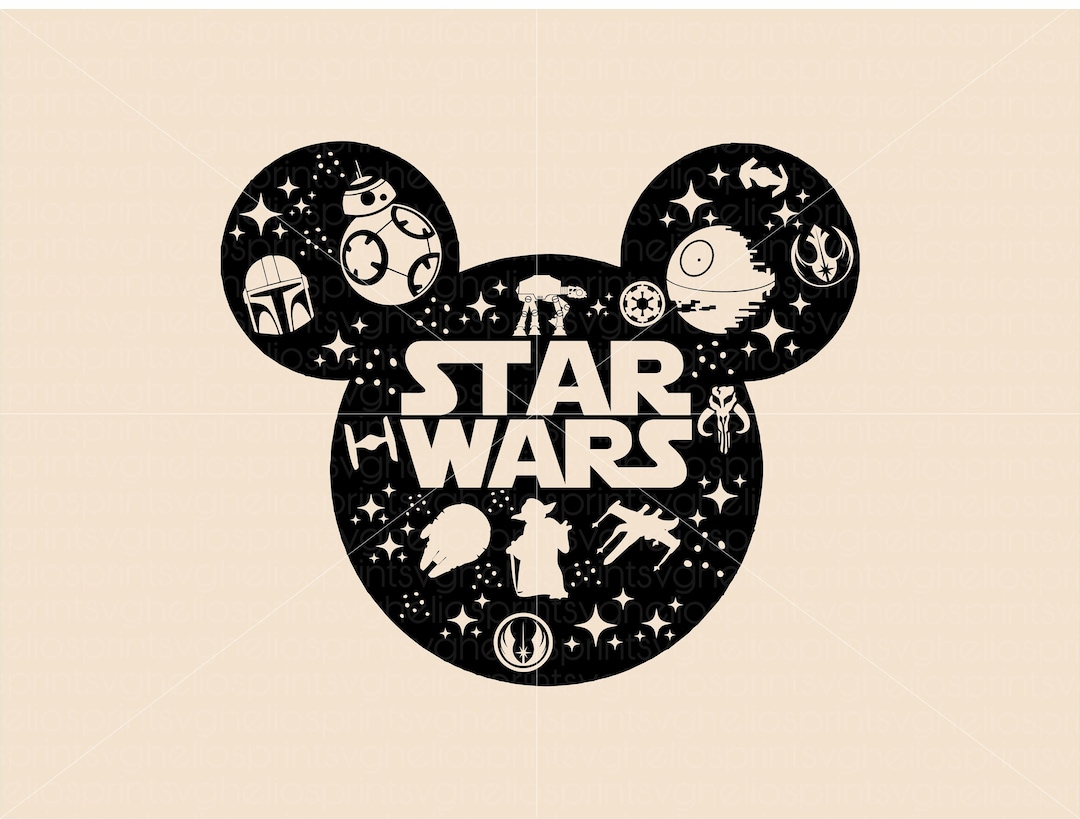 Star Wars Svg, Starwars Characters, Mickey Head, SVG, Digital Download