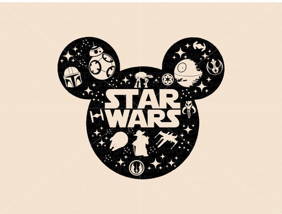 Starwars Coffee Svg, Star Wars character, Star Galaxy Collage Mickey Mouse  svg, Disney Svg, Mickey Mouse silhouette Png, Pew Pew Pew SVG