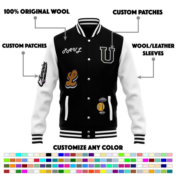 Streetwear Unisex College Jacke, Unisex Hip Hop Varsity Jacke, Streetwear Bomber, Baseball Jacke, American College Jacke, Custom Jacke