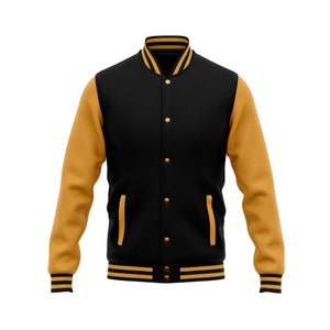 Mens black and yellow cheap jacket