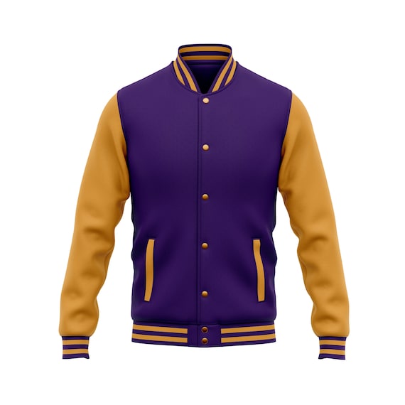 Purple & Yellow Varsity Jacket 