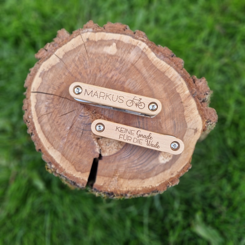 Personalisiertes Fahrrad Multitool, Holz, Geschenk Bild 3