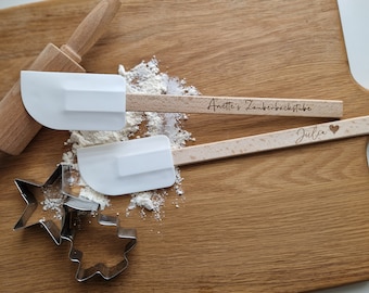 Teigschaber personalisiert, Küchenmesser, Hobbybäcker, Geschenk