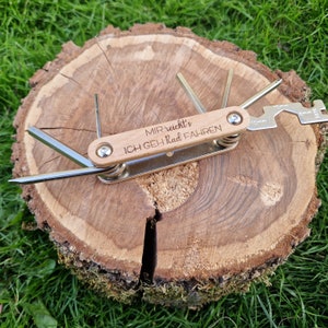 Personalisiertes Fahrrad Multitool, Holz, Geschenk Bild 2