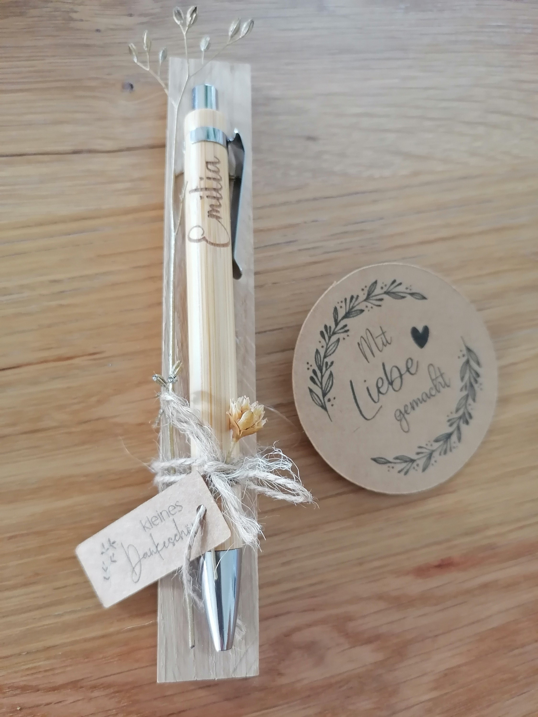 Kugelschreiber personalisiert Geschenk Liebevoll dekoriert