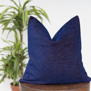Navy Blue Linen Pillow Cover  Navy Blue Euro Sham • Linen Throw Pillow Cover Navy Linen Cushion  Minimalist Pillow Cover Navy Linen Cushion