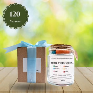 Inspirational Lisez-moi quand les versets de la Bible en pots pour les émotions et les sentiments, cadeaux chrétiens pour femmes hommes maman papa, cadeaux religieux