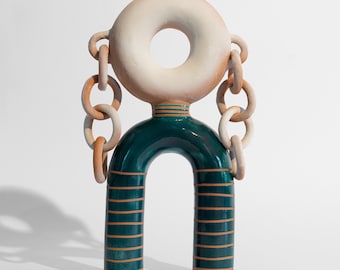 Ceramic sculpture Portale 0038 - Ceramic minimalist design - Home Furniture and Decor - Handmade in Italy