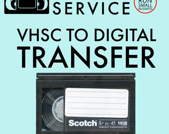 Video, VHSC, SVHSC Camcorder to digital transfer for download