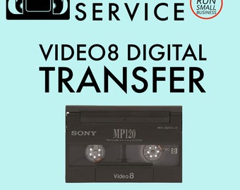 Video, Video8 8mm camcorder tapes to digital transfer for download