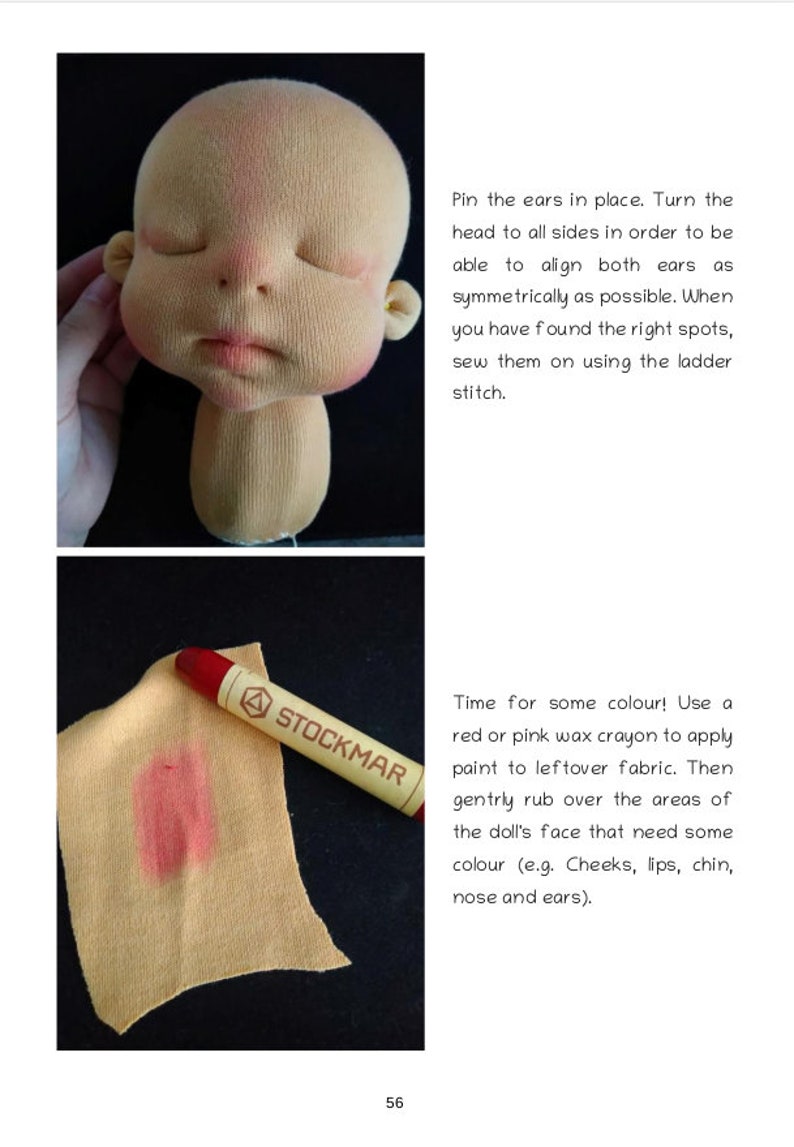 DE/EN Baby Amelie PDF instructions with pattern image 10