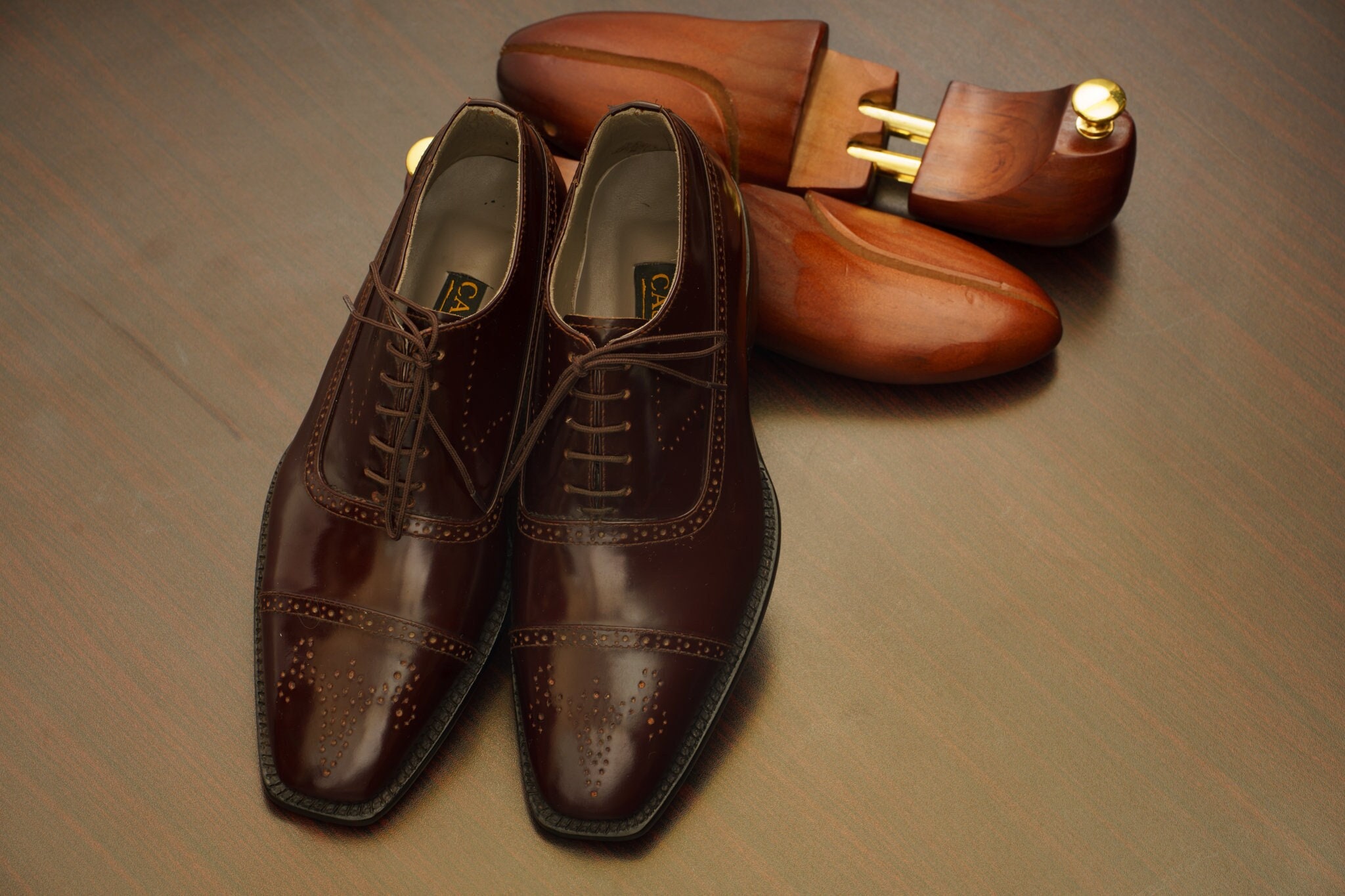 mens casual oxford shoes brown