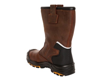 JCB - Denstone Brown Rigger Boot - 100% Metal Free - Boots for Men - Waterproof - Fibreglass Toecap - Men Shoes - Men's Work & Utility...