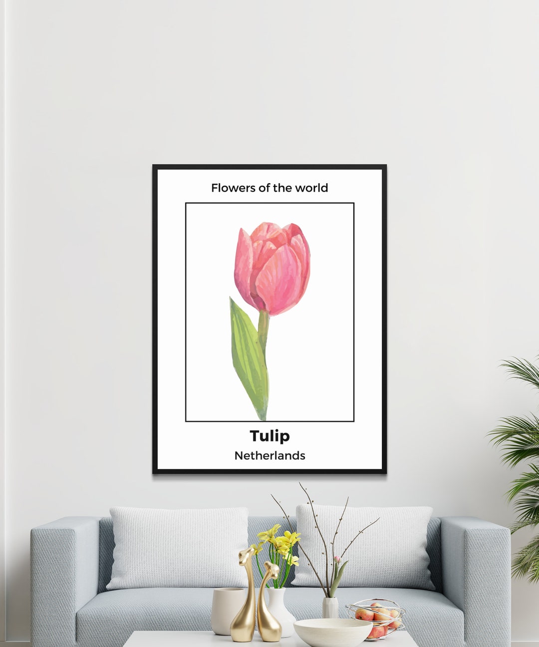 Tulip - Netherlands Flower Poster Print - Digital Download, Wall Art ...
